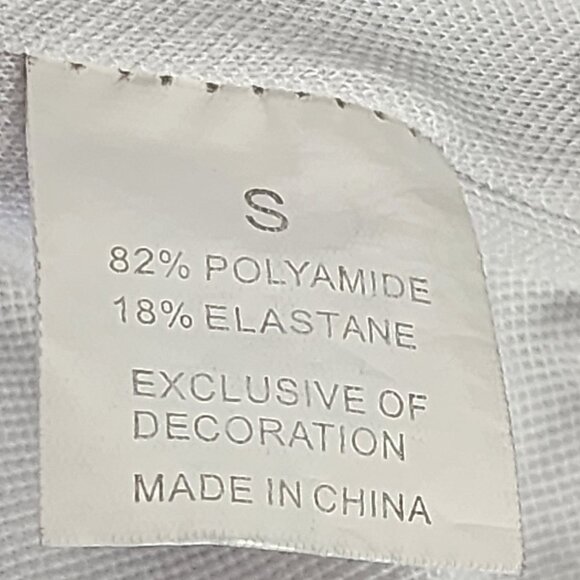 Rotita Black White Graffiti Print Poly Elastane Double Adj Straps Tankini Set SM - Picture 14 of 16